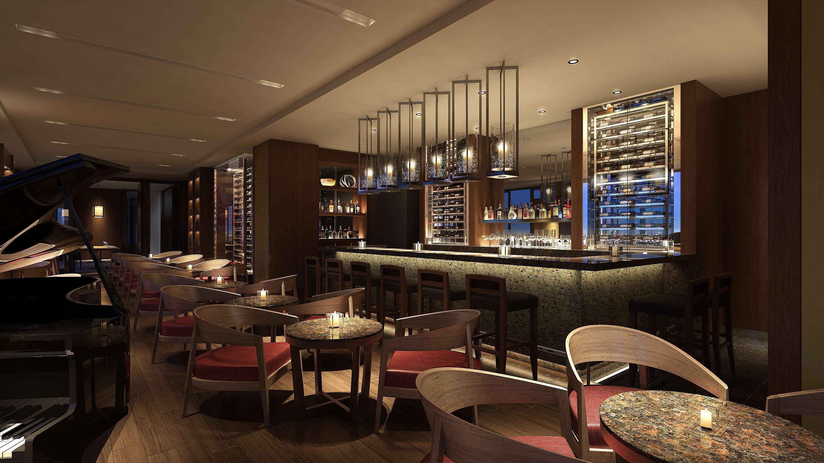 Hotel Hyatt Regency Naha, Okinawa Exterior foto The bar at the 360° Sky Lounge